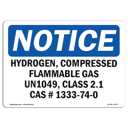 OSHA Notice, 10 Height, 14 Width, Decal